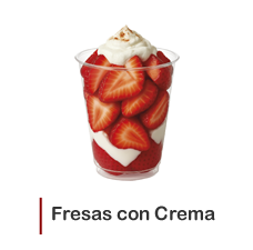 Fresas con crema